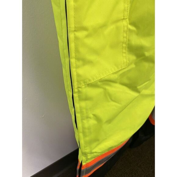 Tough Duck S79821 3X Hi-Vis Safety Insulated Overalls Florescent Yellow - Picture 10 of 16